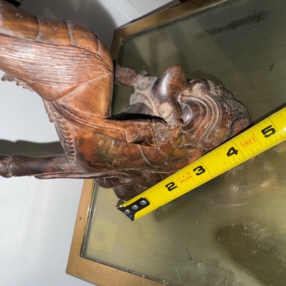 VTG Balinese Hand Carved Wood Wooden Goddess Woman Statue - Picture 5 of 6